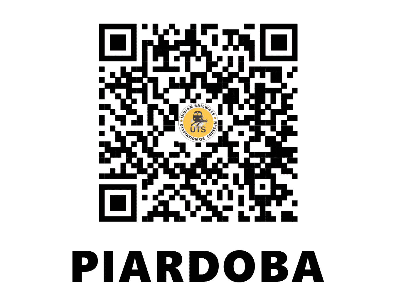 UTS QR Code for PIARDOBA - PBA - SE (WEST BENGAL)